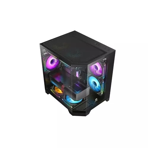 Revenger Air Box Mini ARGB Mid-Tower Gaming Desktop Case (Black)