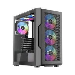 1STPLAYER T7 RGB ATX Mid Tower Gaming Casing Black