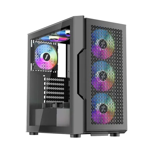 1STPLAYER T7 RGB ATX Mid Tower Gaming Casing Black