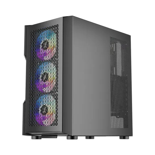 1STPLAYER T7 RGB ATX Mid Tower Gaming Casing Black
