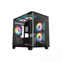 Revenger Air Tank Mini 5 ARGB Fans Mid Tower Micro ATX Black Gaming Desktop Case