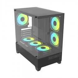 PC Power Sea View V2 PG-H35 BK Mid Tower Black ATX Gaming Casing