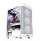PC Power PG-H350 WH Icy Mesh ATX Mid Tower Gaming Casing