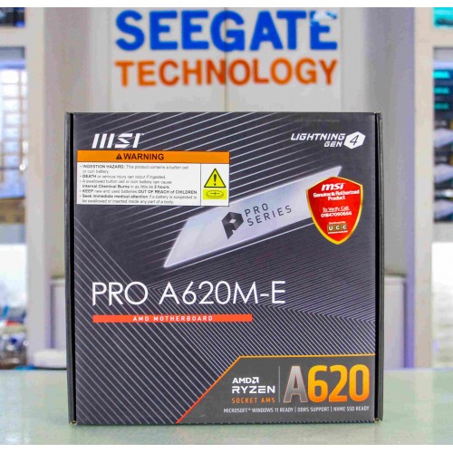MSI PRO A620M-E AMD AM5 mATX Motherboard MSI PRO A620M-E AMD AM5 mATX Motherboard
