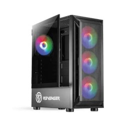 Revenger JETFIRE 2 RGB Mid Tower Black ATX Gaming Desktop Casing