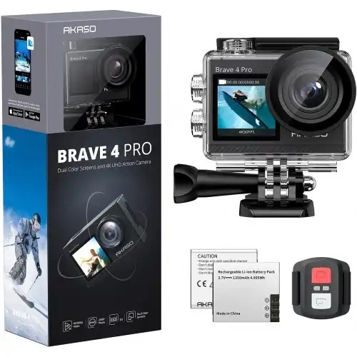 AKASO Brave 4 Pro 4K Dual Screen Action Camera