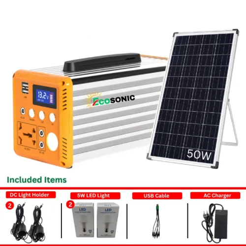 EcoSONIC SL82-L2 300W Portable Power Station With Solar Panel