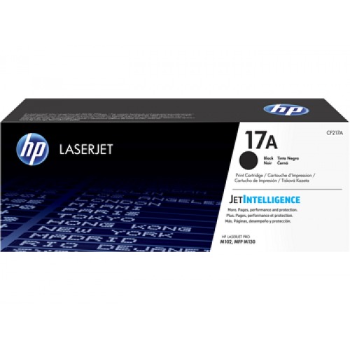 HP 17A Black Original LaserJet Toner Cartridge (For P102A, 130a) HP 17A Black Original LaserJet Toner Cartridge (For P102A, 130a)