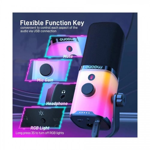 Maono PD100X USB/XLR RGB Dynamic Microphone