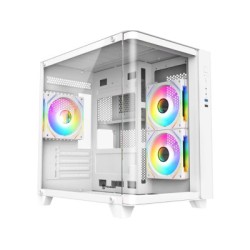 Revenger Air Tank Mini 5 ARGB Infinity Fans White Gaming Casing (Curved Window)