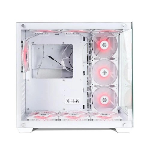 REVENGER BASE DYNAMIC MID TOWER ATX DESKTOP CASING WITH 10 ARGB FANS CONTROL BY SWITCH (WHITE)