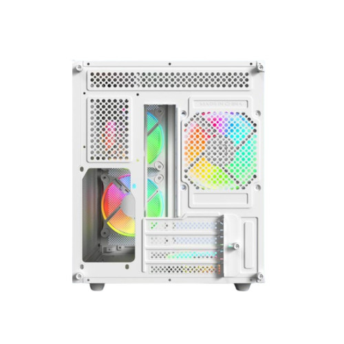 Revenger DUO Dynamic Mini Tower Full-View Micro-ATX ARGB Casing White