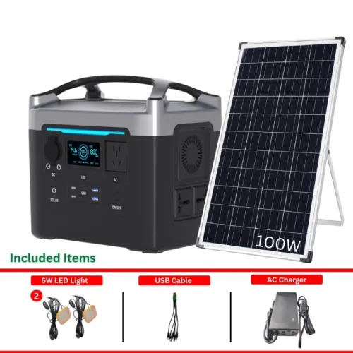 EcoSONIC SL63-L2 800W Portable Power Station With Solar Panel