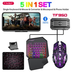 T-WOLF TF950 5 In 1 Wired Gaming Combo