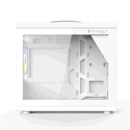 T-Wolf XPLENDER X5 WH ARGB Mini ITX Mini Tower Portable Casing White
