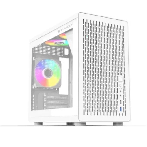 T-Wolf XPLENDER X5 WH ARGB Mini ITX Mini Tower Portable Casing White