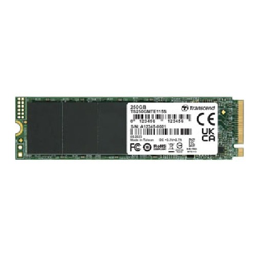 Transcend 115S 250GB M.2 PCIe Gen3 x4 NVMe SSD